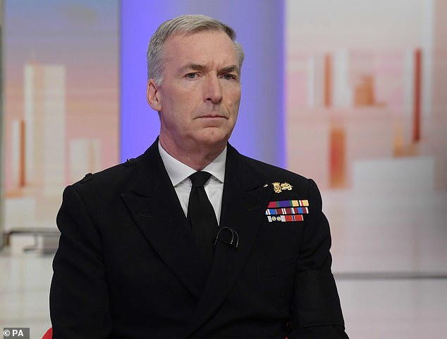 Admiral Sir Tony Radakin (pictured) told the BBC that the Russian people paid an 