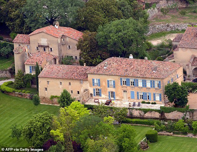 An aerial view of Chateau Miraval in Le Val, southeastern France, the winery and house that Brangelina bought for $27 million