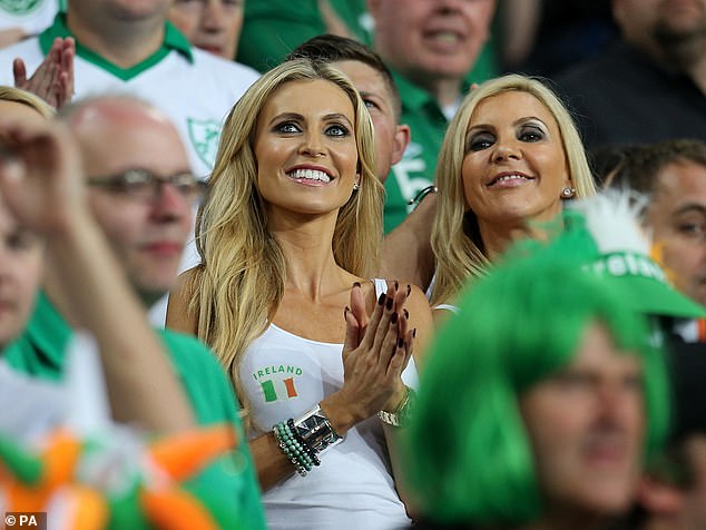 Claudine Keane watches from the stands during Ireland's 3-1 defeat by Croatia at Poland's Municipal Stadium, during their group opener at Euro 2012