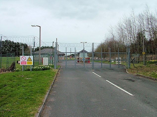 The photo shows the entrance to the Ministry of Defense Otterburn camp in Northumberland, where the incident is believed to have taken place