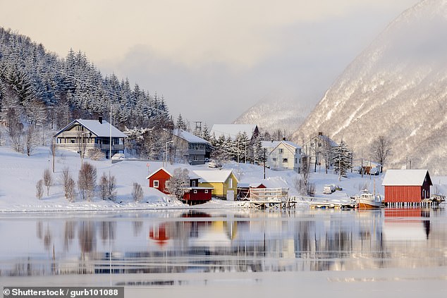 Traditional houses in Sommarøy, Norway