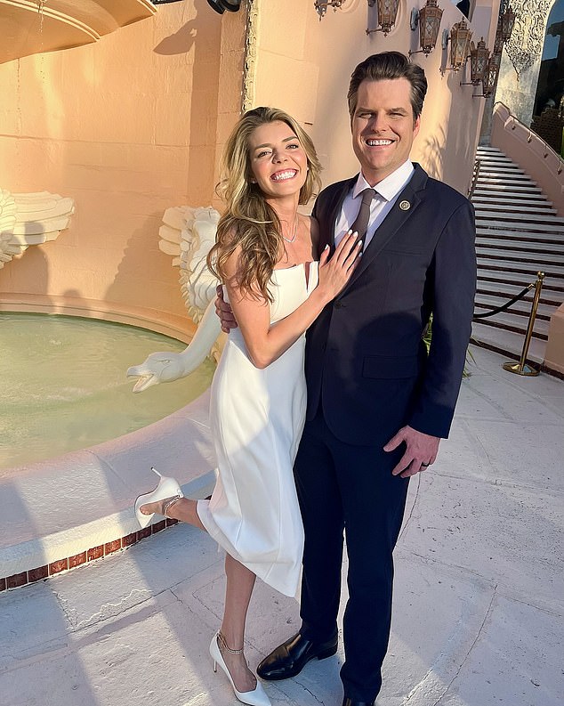 Gaetz married his wife Ginger Luckey in 2021