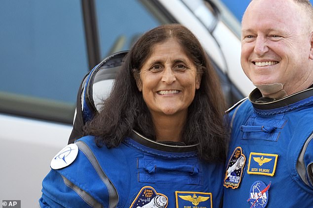 Photo was Williams on November 8 during guidance protocols on the International Space Station. NASA insiders claimed she weighed 140 pounds at launch