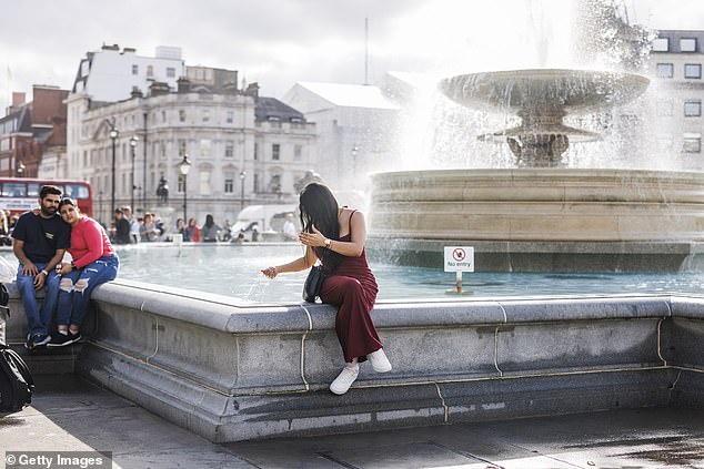 Pictured: London during unusually warm weather on October 16, 2024, due to a warm and moist air mass from the Mediterranean Sea and northwest Africa, the Met Office said