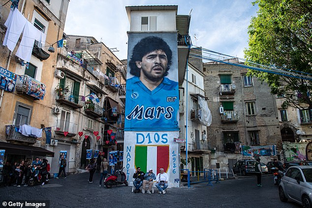 Murals depicting Maradona can be found throughout the vibrant city of Naples