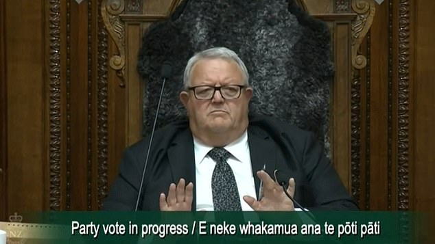 An angry Gerry Brownlee, the Speaker of Parliament, tried to stop the action