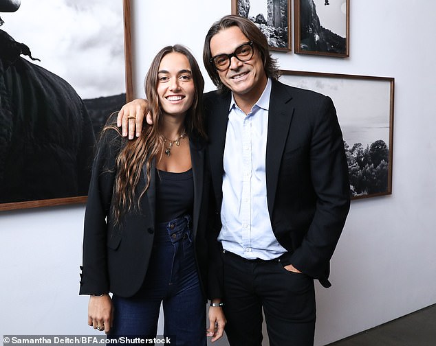 While Romeo's other flame, Gray, also comes from a famous family, with her fashion photographer father Mario Sorrenti, 52, who is best known for shooting Kate Moss' iconic Calvin Klein Obsession adverts in the 90s (pictured together in 2019)