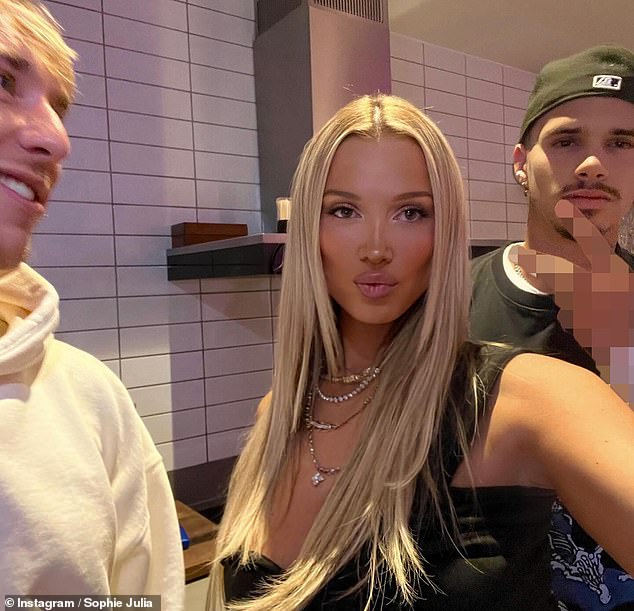 Romeo's tongue wags as he enjoys an evening with influencer Sophie Julia, showing he's thrown himself back into dating