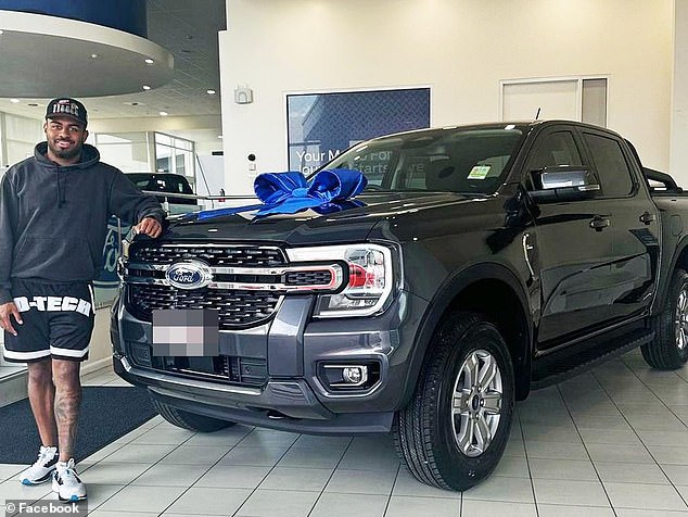 Mom's Ford Ranger (pictured) collided with an Uber, with the car's passenger claiming she and her four-year-old daughter had to be hospitalized as a result