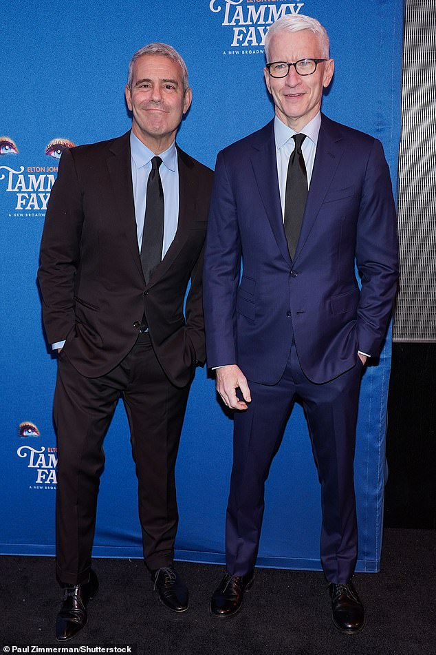 Andy Cohen and close friend Anderson Cooper also enjoyed a night out at the star-studded event at the Palace Theatre