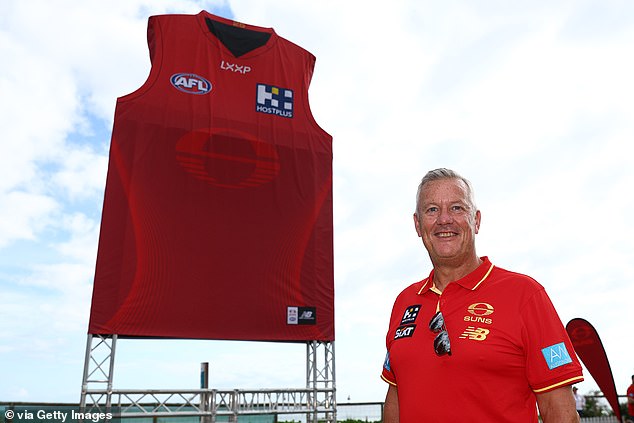 Suns CEO Mark Evans (pictured) previously said he would be 'gutted' if a leaked version of the redesign turned out to be real - and that's exactly what happened