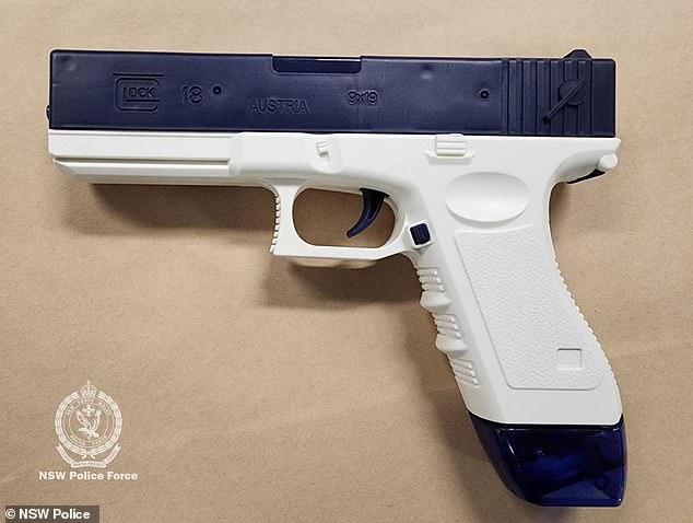 Virk reportedly brandished the water gun (pictured) which looked very similar to a real gun