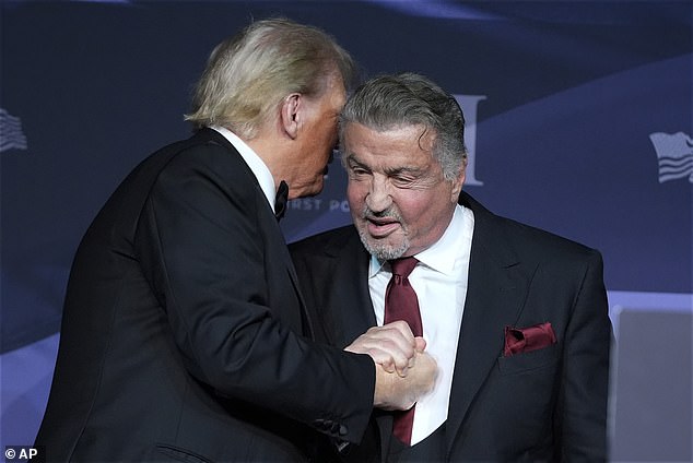 The legendary actor, 78, introduced the president with praise Thursday evening at a party for the America First Policy Conference