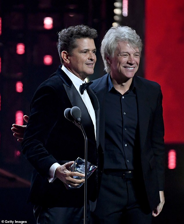 Jon presented Carlos Vives, 63, with the Person of the Year award