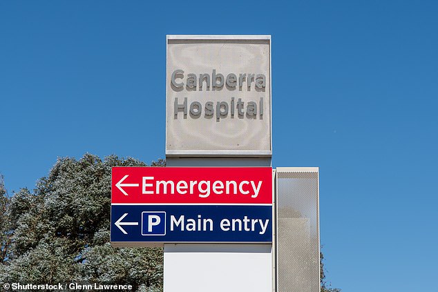 A male passenger, believed to be in his 30s, was treated by paramedics for abdominal and arm injuries and flown to Canberra Hospital in a stable condition (stock image)