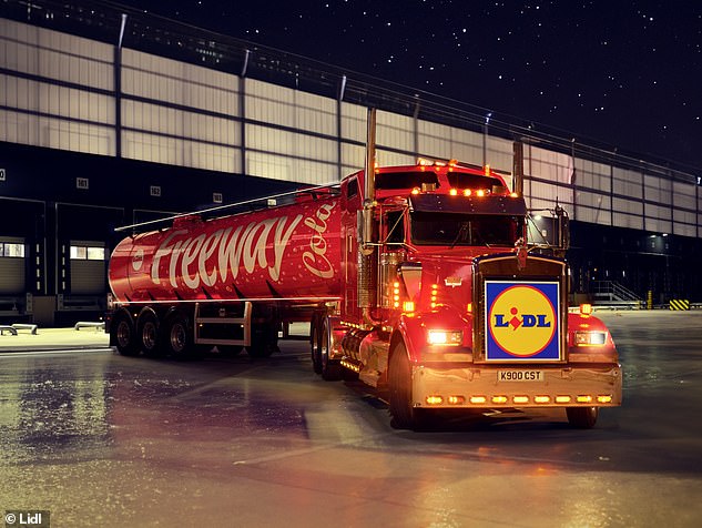 Lidl has matched Coca Cola by introducing its own red truck for Christmas