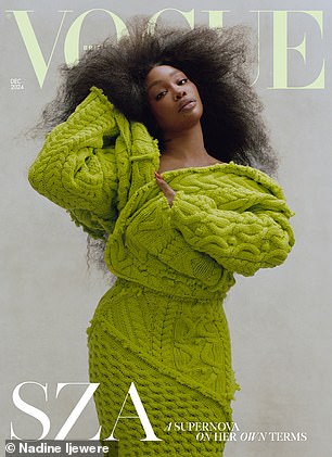 See the full article from Tuesday in the December issue of British Vogue (photo: cover star SZA)