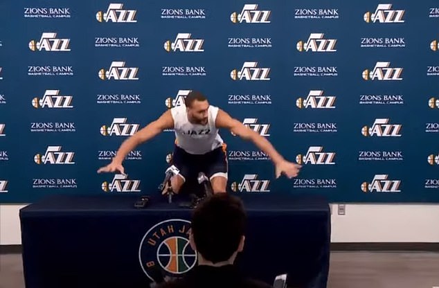 In March 2020, the NBA center jokingly touched every microphone during a press conference before testing positive for Covid-19 just days later