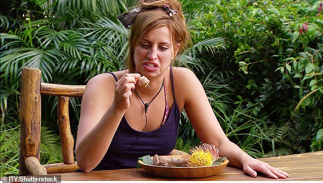 Previous I'm A Celebrity contestants were forced to gorge on nausea-inducing meals (Pictured: Ferne McCann eating a bull's penis in 2015)