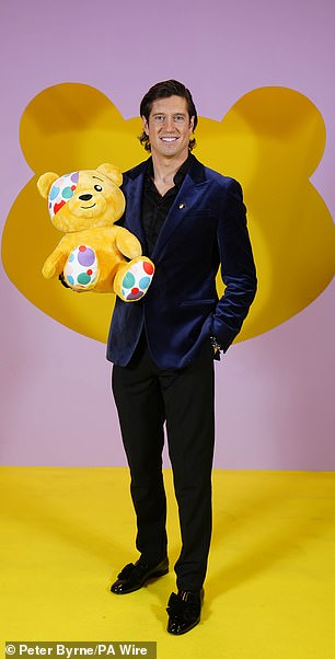 Rochelle Humes and Vernon Kay dressed to impress as they prepared to present BBC Children In Need on Friday