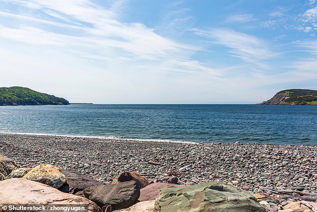 The Canadian government has said they found the blobs along 28 miles of coastline