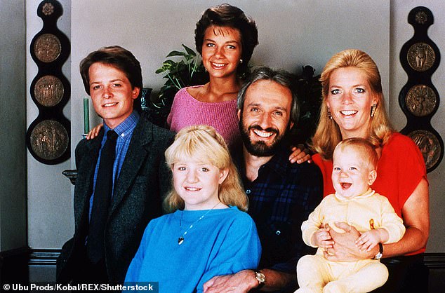 She played Michael J. Fox's older sister Mallory on the show; (L-R) Fox, Bateman, Michael Gross, Meredith Baxter Birney and Tina Yothers pictured in a 1982 promo shot