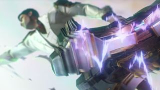 A close-up of Jayce's Hextech hammer going out in Arcane Season 2