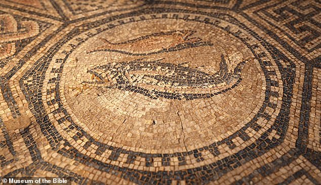 The mosaic contained some of the earliest images of fish used to represent Christianity, echoing the story told in Luke 9:16 when Jesus multiplied two fish to feed a crowd of 5,000 people.