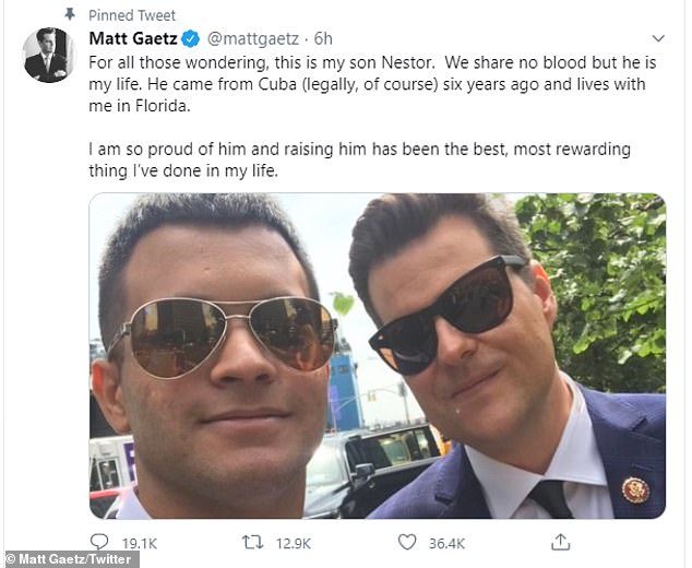 Matt Gaetz shocked Congress when he revealed in 2020 that he had a son