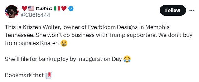 1732040758 759 Memphis wedding florist says she wont do business with Trump