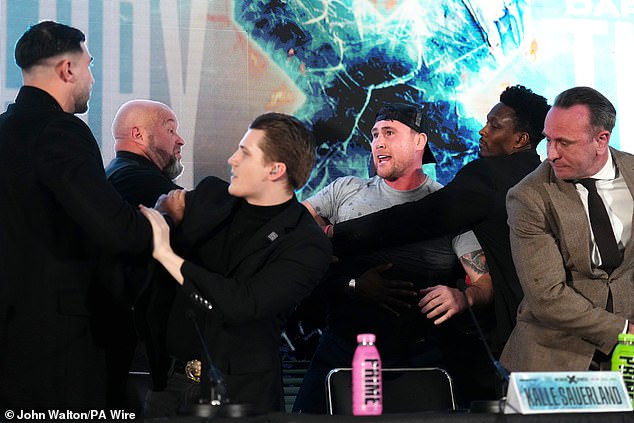 The clash came after a heated press conference where both fighters had choice words