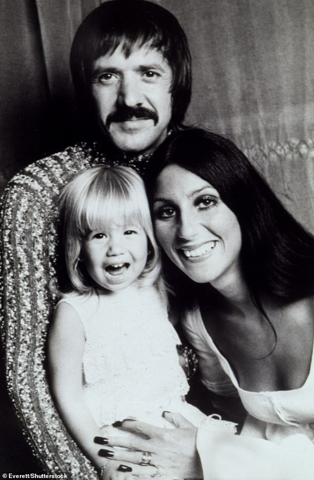 Cher has unfortunately dealt with countless heartbreaks throughout her decades-long career - starting with her first marriage to Sonny Bono, whom she met when she was just 16 and he was 27 - they are pictured in 1972 with son Chaz Bono