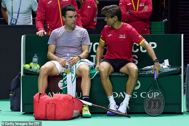 Spain captain David Ferrer's (right) decision to choose Nadal over Roberto Bautista Agut (left) was a major talking point ahead of the match in Malaga on Tuesday evening