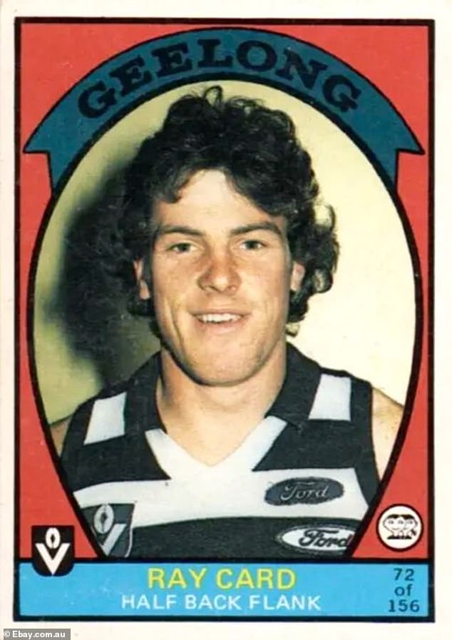 Card (pictured) played 110 games for Geelong between 1977 and 1987