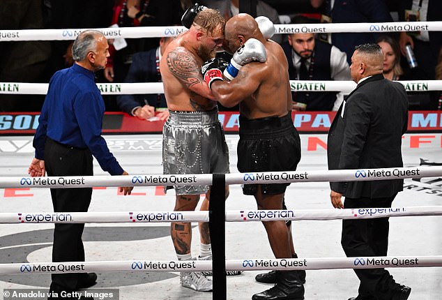 At the end of the match, Tyson was hugged by Paul and the two had a brief conversation