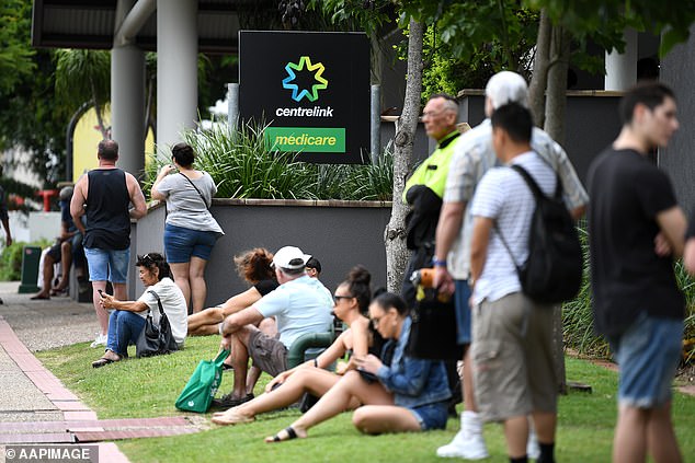 Australians can earn more with Centrelink than working part-time. Pictured is a Centrelink office on the Gold Coast