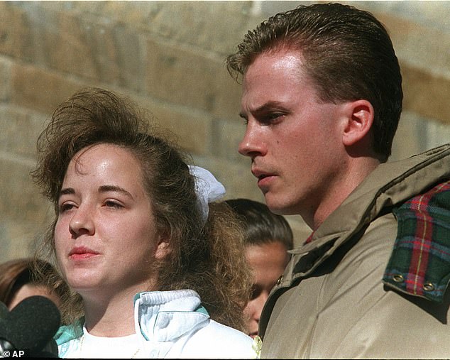 Smith reported her two sons missing in October 1994 and she and her husband (pictured) pleaded on television for their safe return.