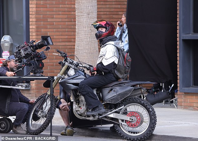 Barry looked like a natural as he sat on top of the bike