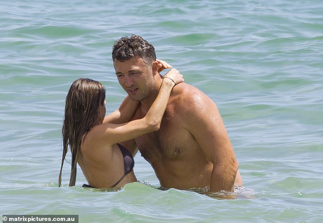 After a burst of activity, Lucy and Sam decided to cool off in the crystal clear water and take some time for themselves while Robbie was tended to on shore.