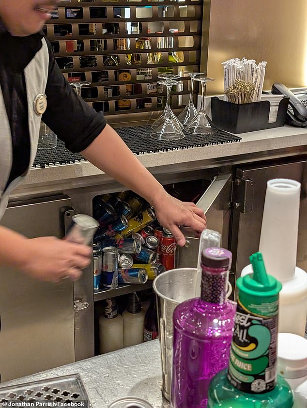 Even the inside of a refrigerator was left a complete mess