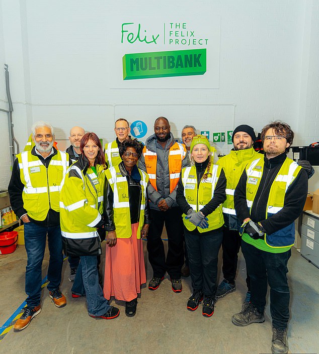 Tottenham legend Ledley King, centre, joined the workers as the club became the first Premier League team to back the initiative, confirming matchday collections on December 1.