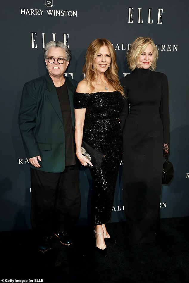 Rosie posed with Rita Wilson and Melanie Griffith at the ELLE event at the Four Seasons Hotel Los Angeles in Beverly Hills