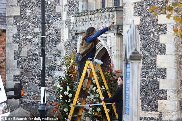 Flowers are being prepared at the church in the Home Counties ahead of Liam Payne's funeral today