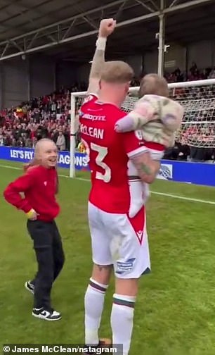 Controversial Irish star James McClean greeted Wrexham fans and sang a song that spans the worlds 'he hates the bloody king'