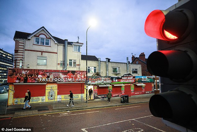 The United Cafe is just a few hundred meters away from Old Trafford