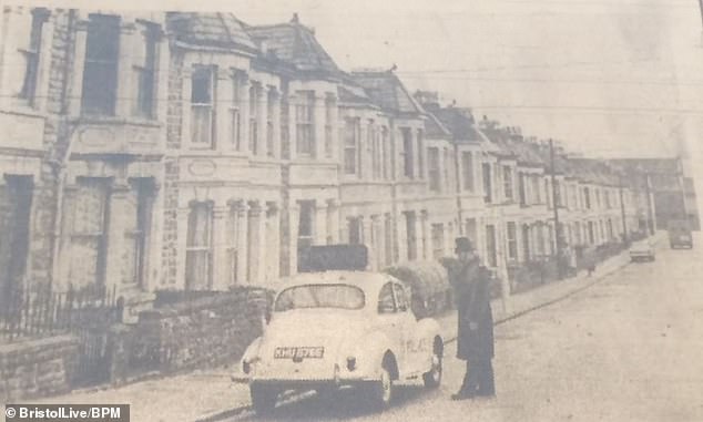 The man, from the Ipswich area of ​​Suffolk, has been taken into custody following forensic examination of items linked to the case. Pictured: Police outside Easton's home in 1967