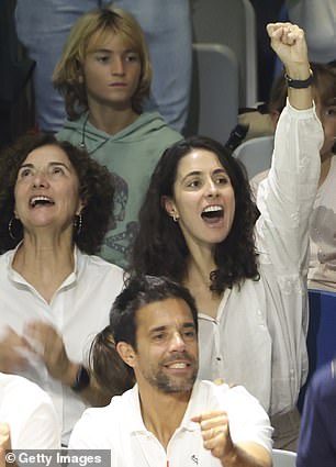 Nadal's wife was in equally vocal form as the match got underway