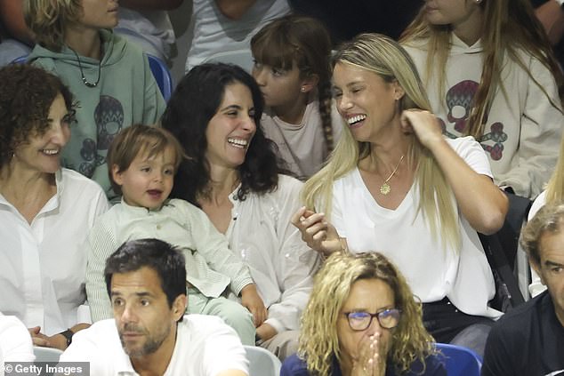 Xisca shared a joke during the match as Nadal took to the court to great support from the home crowd