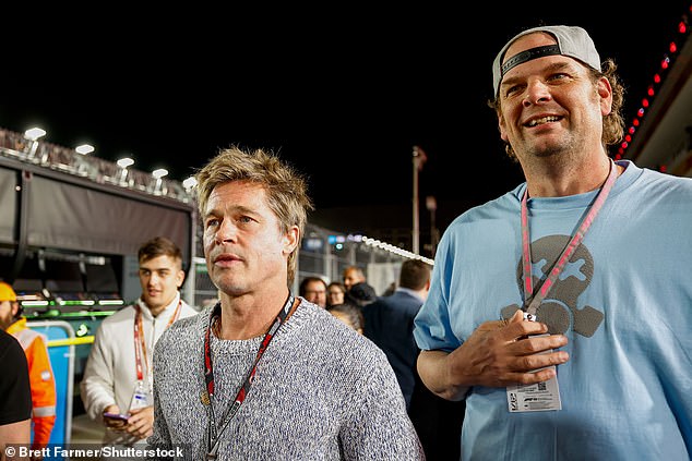 There were many A-stars present at last year's race, including Brad Pitt (right), who will star in the racing film F1