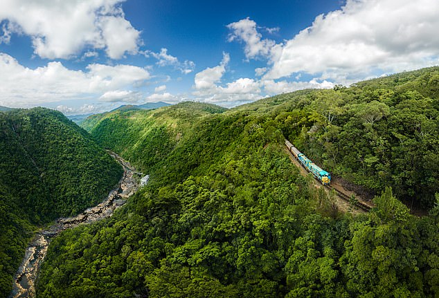 The 27-mile route passes through Barron Gorge National Park, Queensland